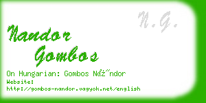 nandor gombos business card